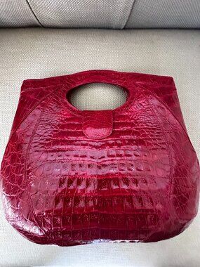 Brand New Nancy Gonzalez Red Crocodile Handbag